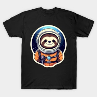 Sloth Astronaut Illustration T-Shirt